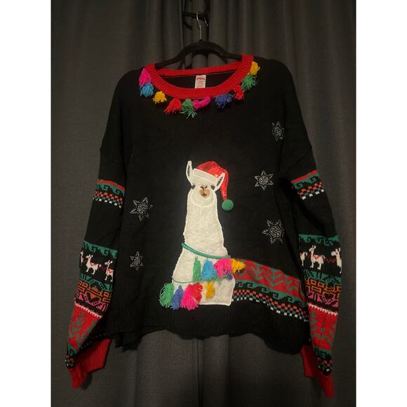 Ugly Christmas Sweater Xmas Size 2XL Llama - Picture 1 of 3
